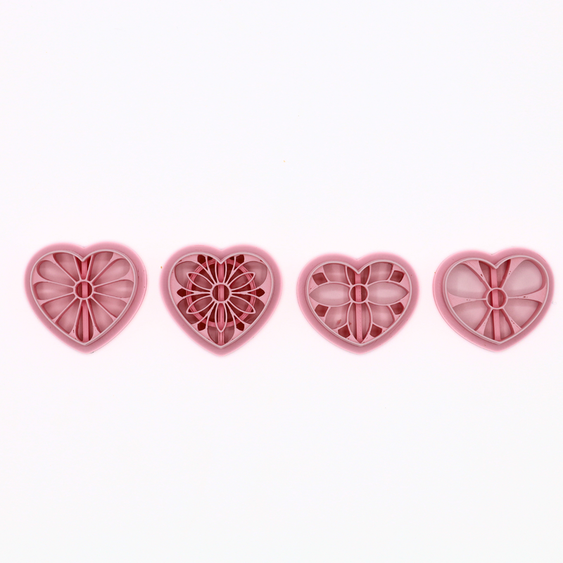 Bloem Hart Set – Klei Cutter-zoom-