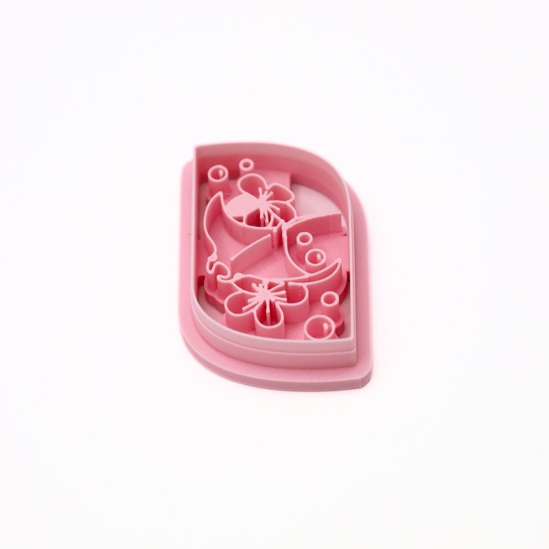 Botanical Tropische Bloemen Vis – Klei Cutter-zoom-