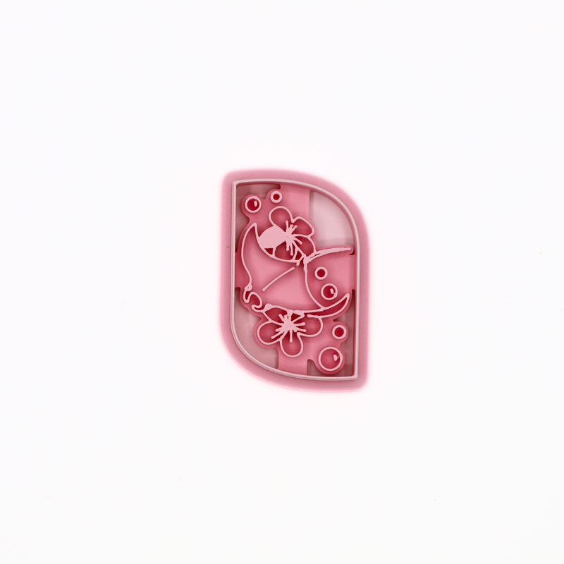 Botanical Tropische Bloemen Vis – Klei Cutter-zoom-