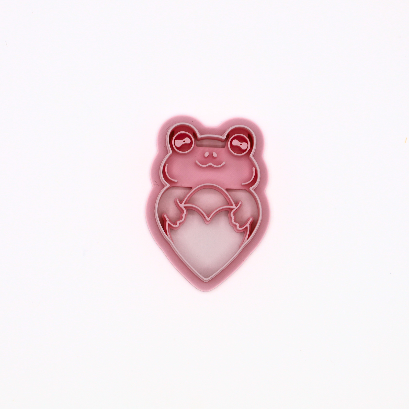 Kawaii Kikker met Hart  – Klei Cutter