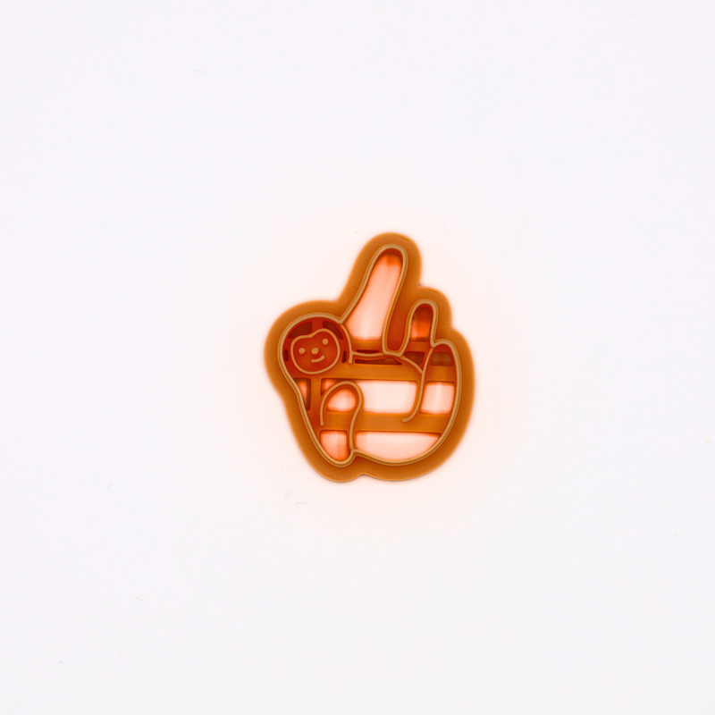 Kawaii Luiaard – Klei Cutter-zoom-