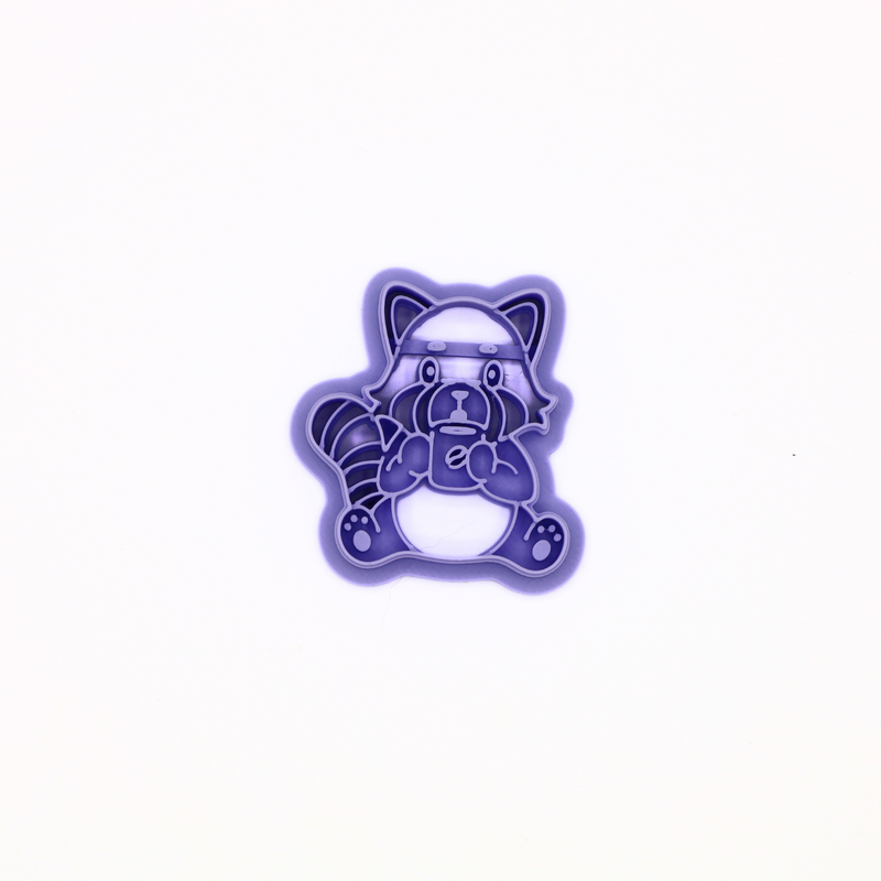 Kawaii Rode Panda – Klei Cutter-zoom-