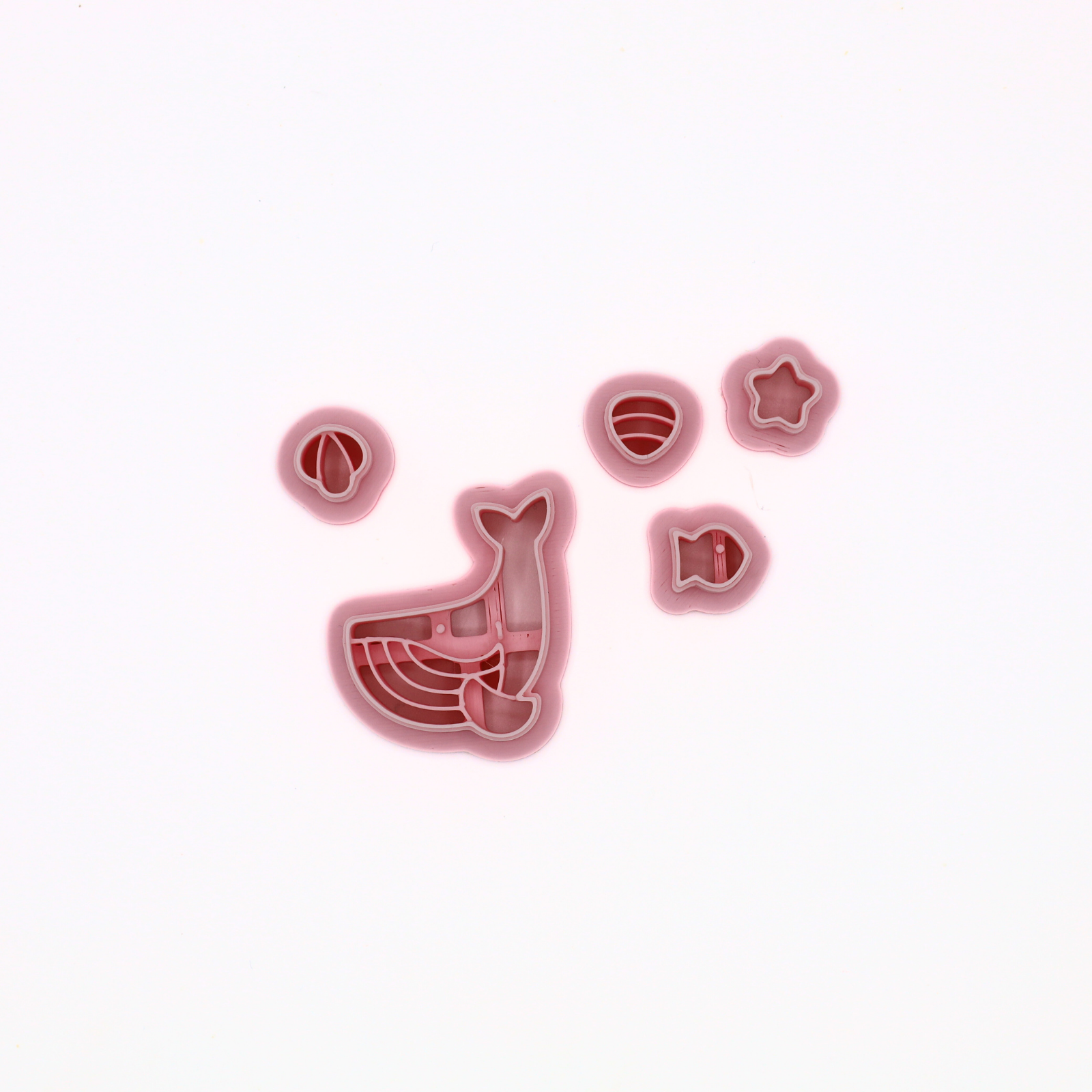 Kawaii Zeevriendjes – Walvis & Mini Zeevormen Klei Cutter-2