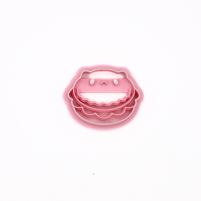Kawaii hamburger broodje – Klei Cutter-zoom-
