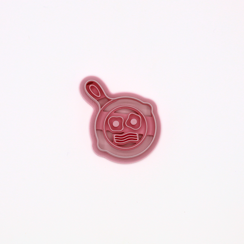 Koekenpan met Ei & Bacon – Klei Cutter-zoom-