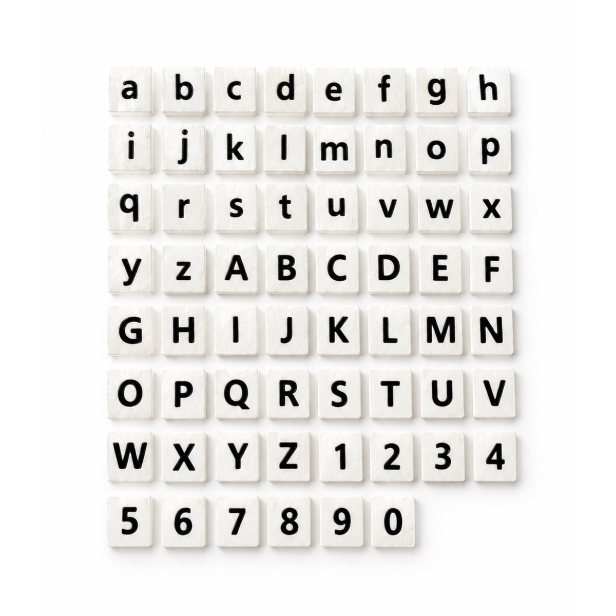 Symbolensteentjes Set 1 — Letters & cijfers | 16 mm-1