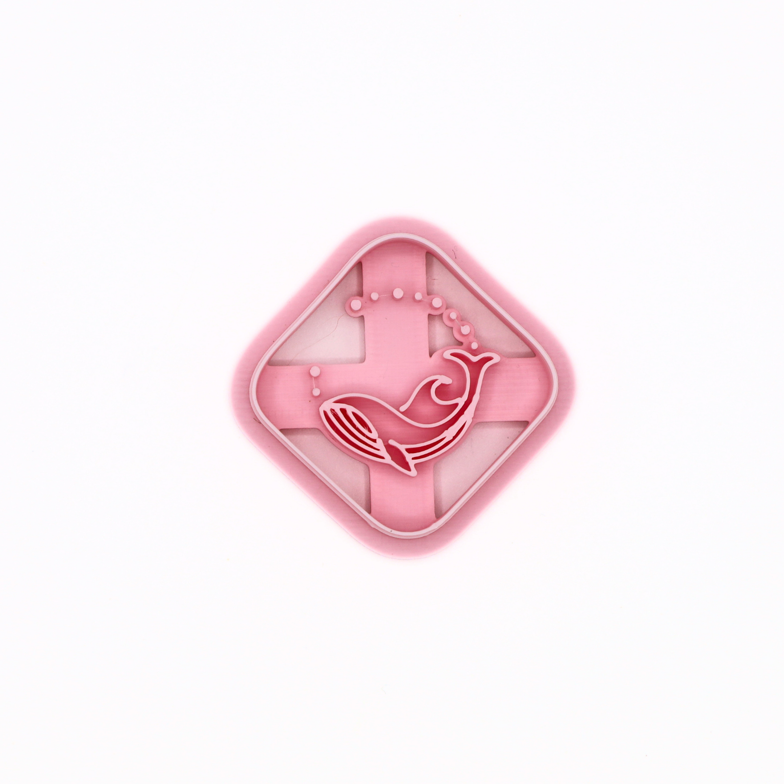 Walvis in driehoek frame – Klei Cutter