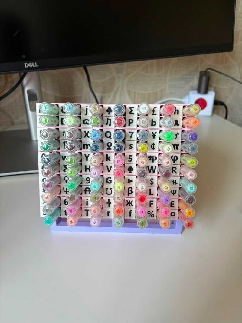 Kleuren op nummer stiftendisplay 70 stiften-zoom-