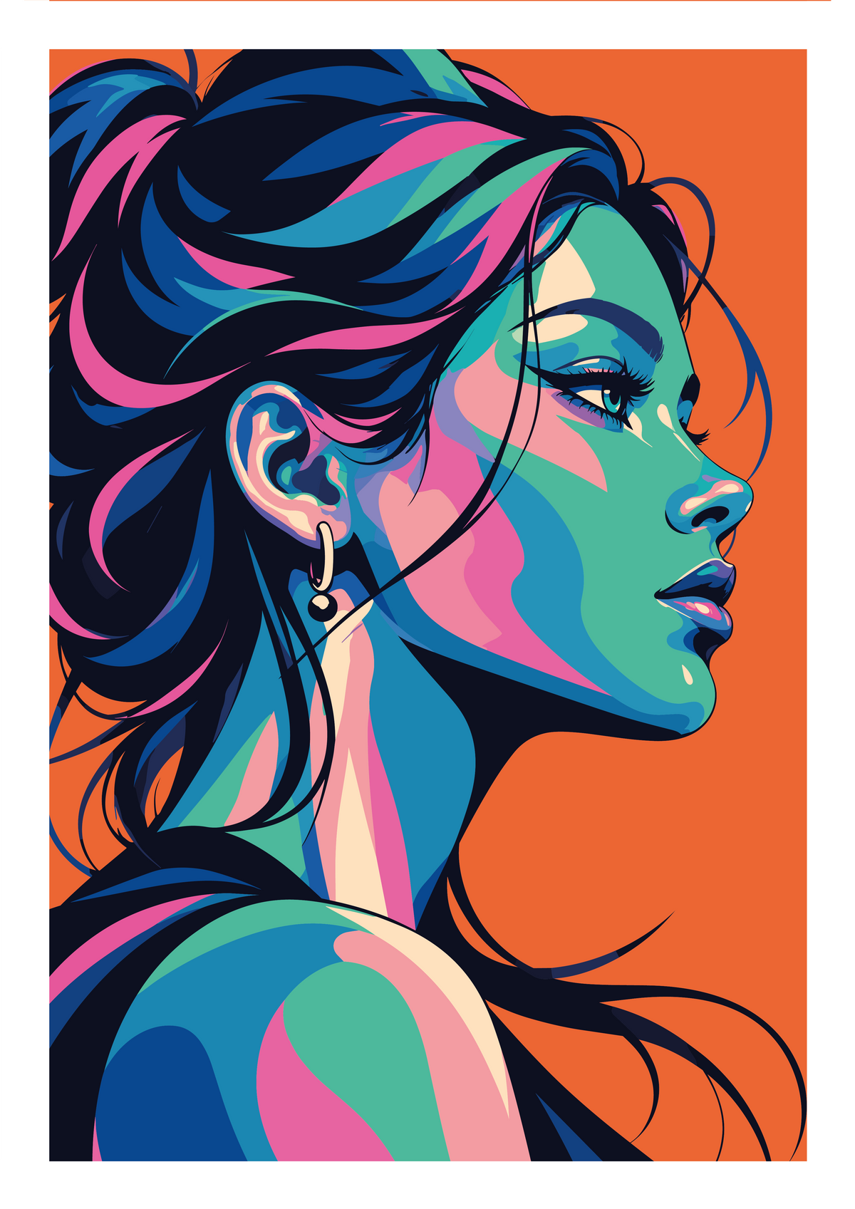 Neon Grace – Kleuren op Nummer Poster A3 | 61 kleuren (kopie)