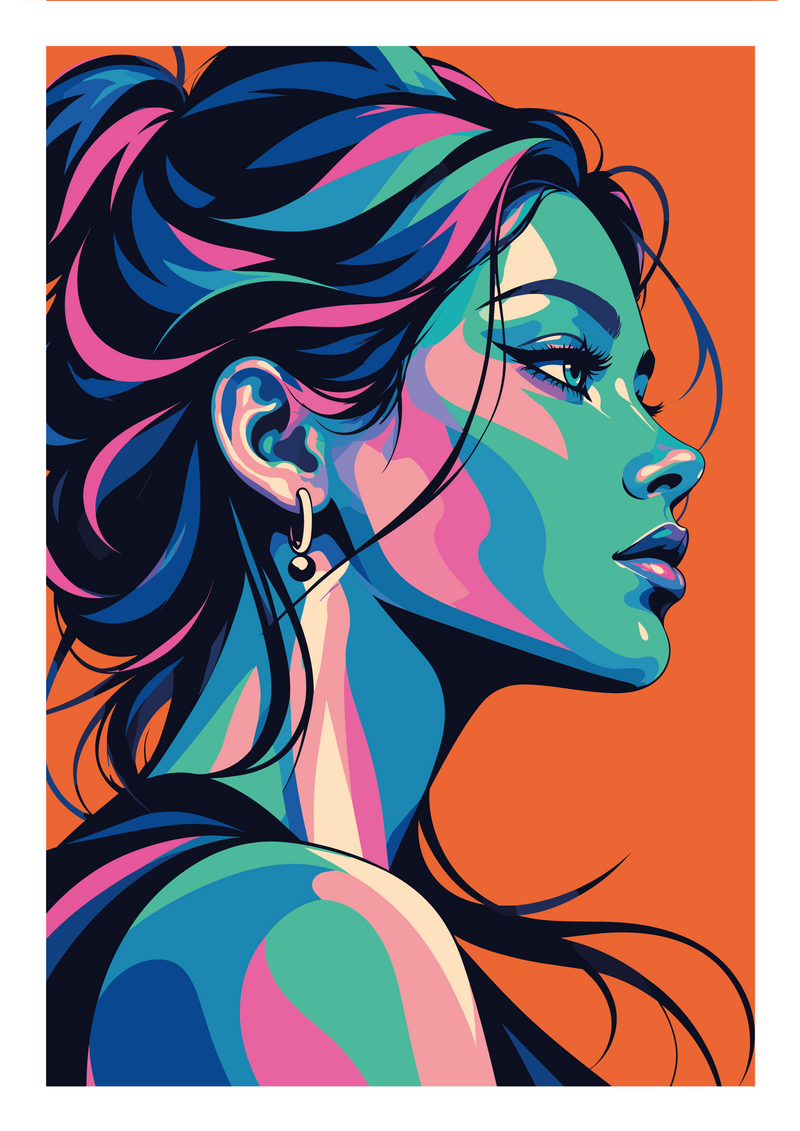 Neon Grace – Kleuren op Nummer Poster A3 | 61 kleuren (kopie)-zoom-