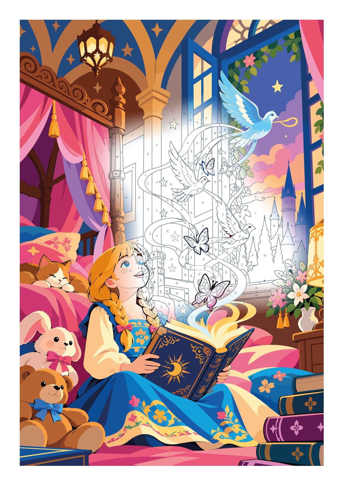 Where Stories Come Alive – Kleuren op Nummer Poster A3 | 61 kleuren-1